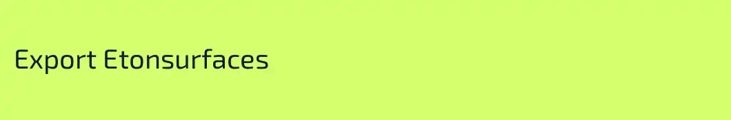 Export Etonsurfaces